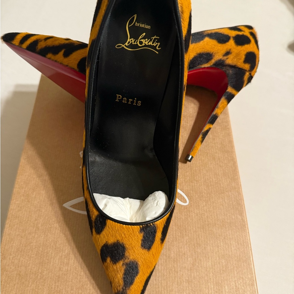 Christian Louboutin Bold Animal Print Heels - Picture 4 of 6